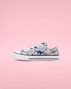 Converse Shark Bite Chuck Taylor All Star Fiu Rövidszárú Fehér/Kék | HUJETCY-HU